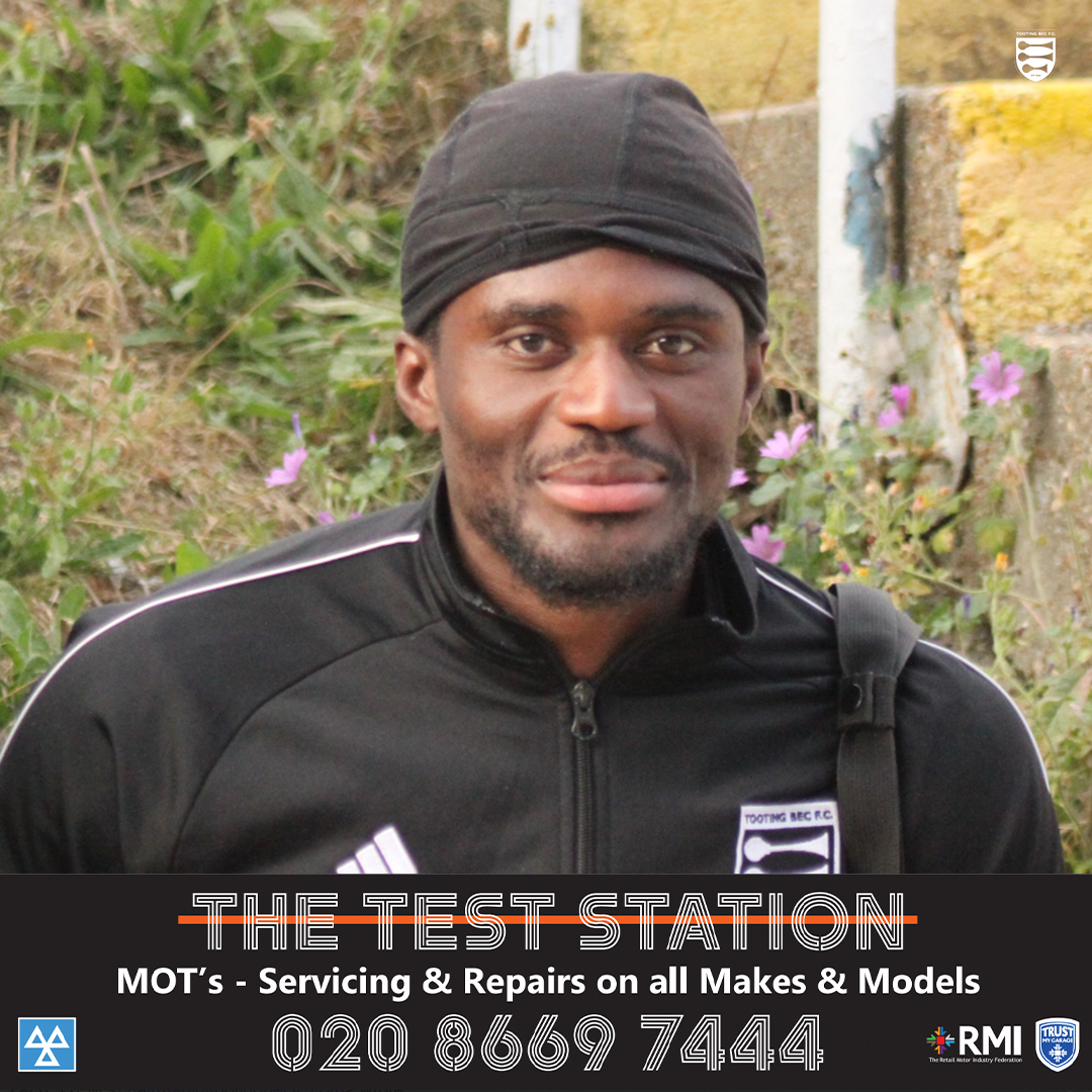 TootingBecFC's tweet image. 🤝 MOTM v @WorthingUtdFC

Goal scorer Eddie M&apos;Bango was awarded our MOTM award after our First Qualifying Round FA Vase game against Worthing United.

Thank you to Rick Byfield at the Test Station for sponsoring this award.

🔗 theteststation.co.uk

#UpTheBec #TBFC