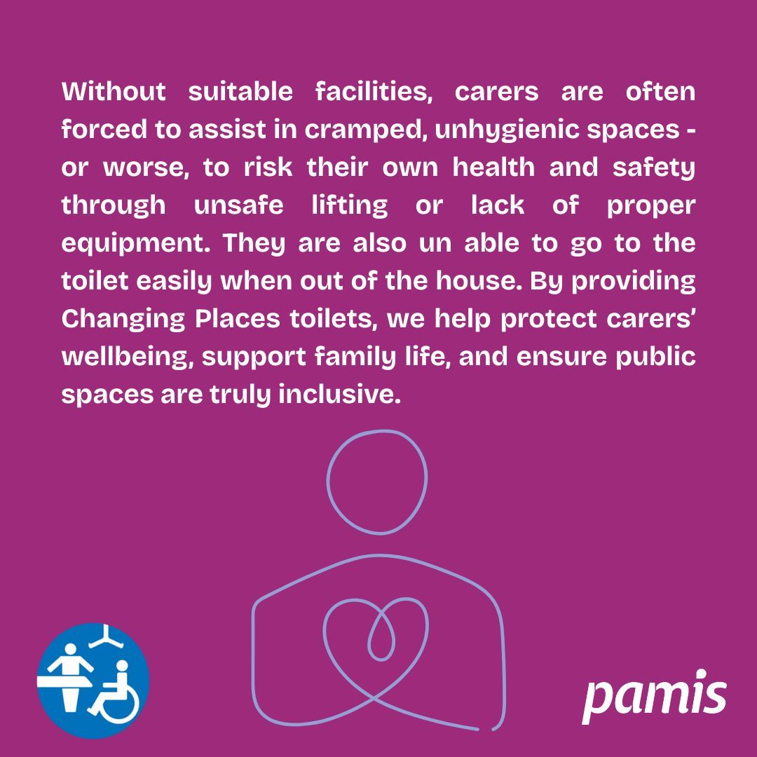 ChangingPlaceUK's tweet image. Why #Carers need #ChangingPlacesToilets 

#ChangingPlaces #Accessibility #ToiletEquality