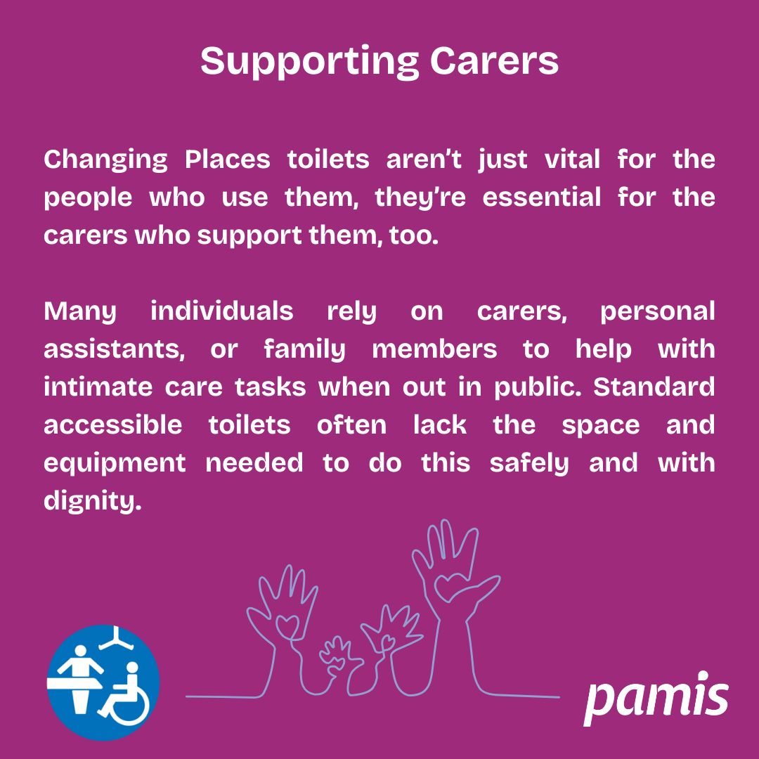 ChangingPlaceUK's tweet image. Why #Carers need #ChangingPlacesToilets 

#ChangingPlaces #Accessibility #ToiletEquality
