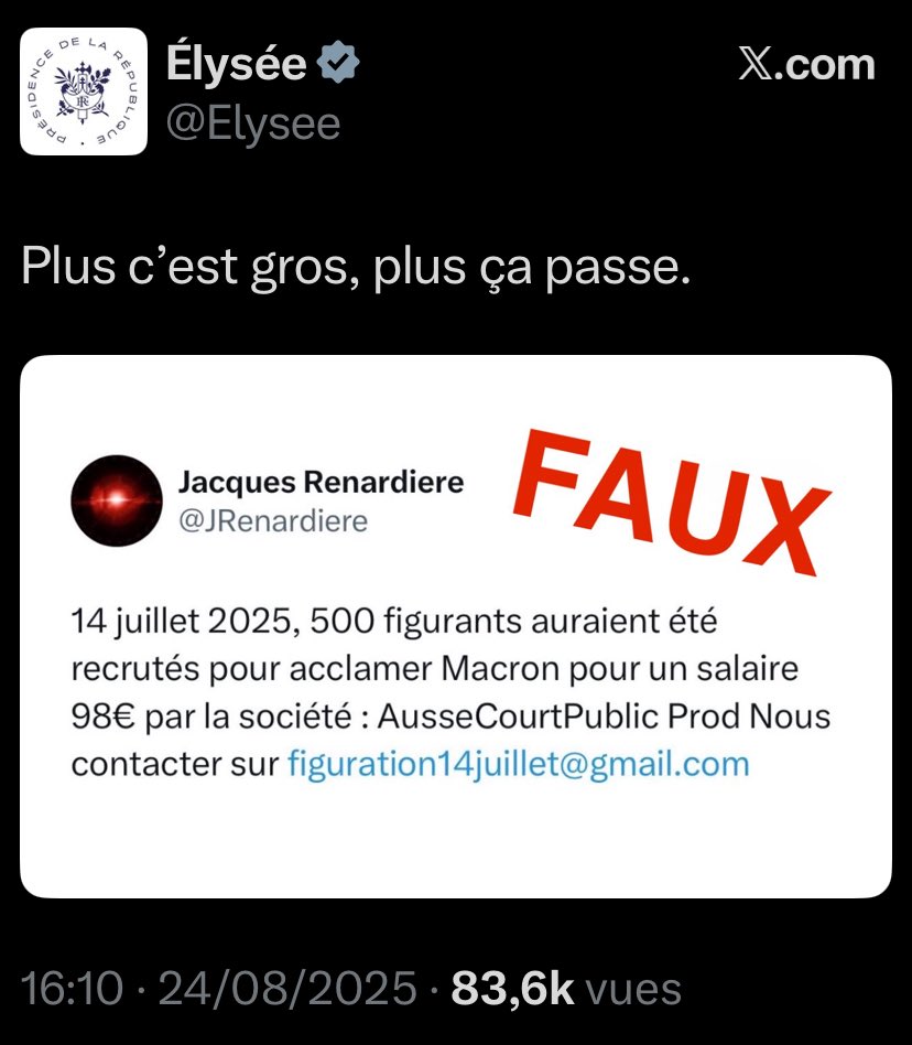 Diriger un pays et en être rendu à commenter les réseaux sociaux pour la brillance de son ego 🙄