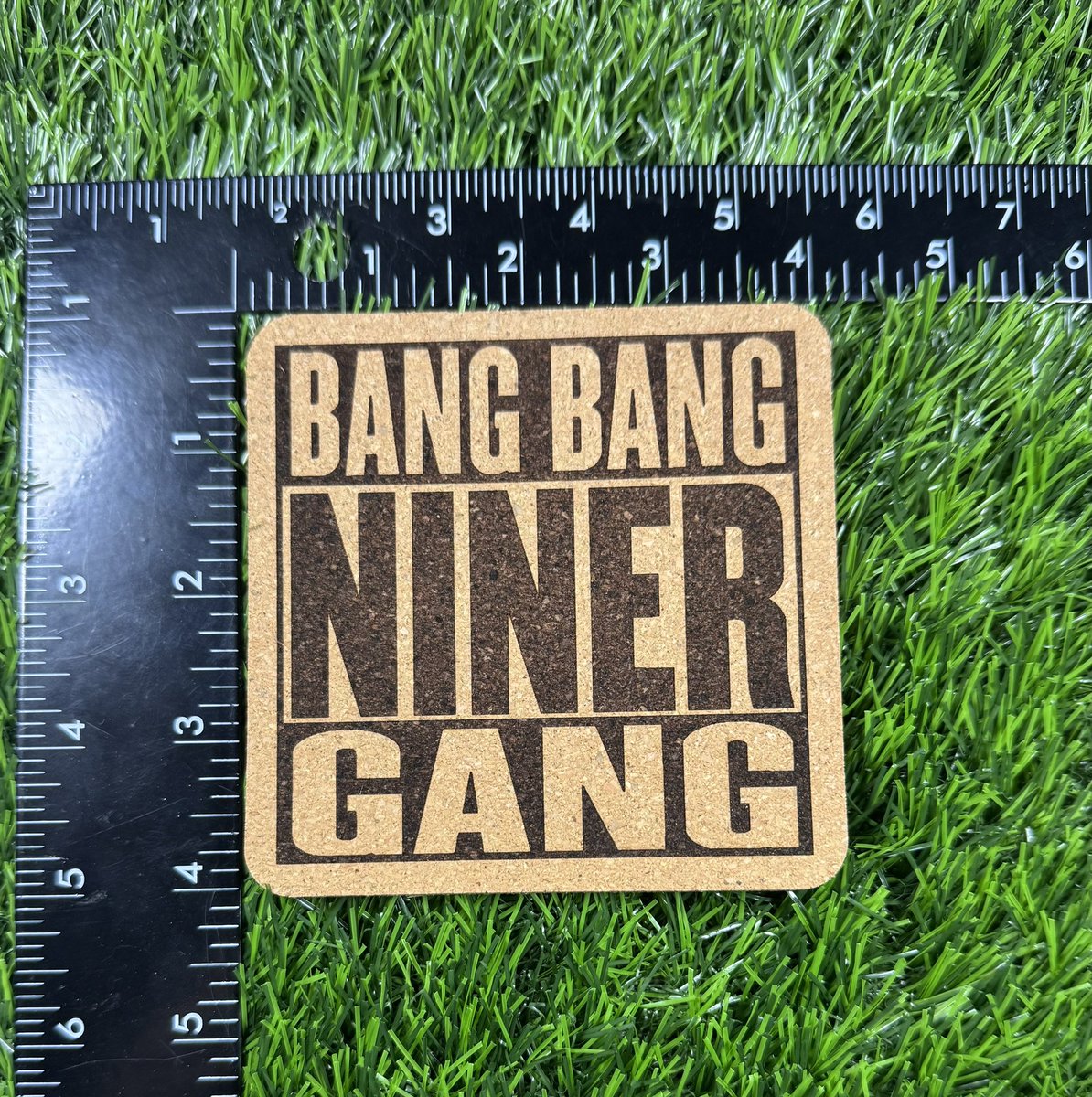cjbdesignco's tweet photo. Are you ready for some football? Calling all Niners fans. We have some "Bang Bang Niner Gang" custom engraved coaster. Protect your furniture while having abeverage watching your team. $5/ea., 2 for $8 or 4 for $15. First class USPS shipping anywhere in the US for $3. https://t.co/BWYt6dNozl