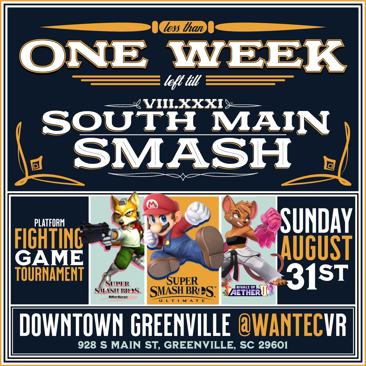 What are you doing August 31st 👉👈

start.gg/southmain