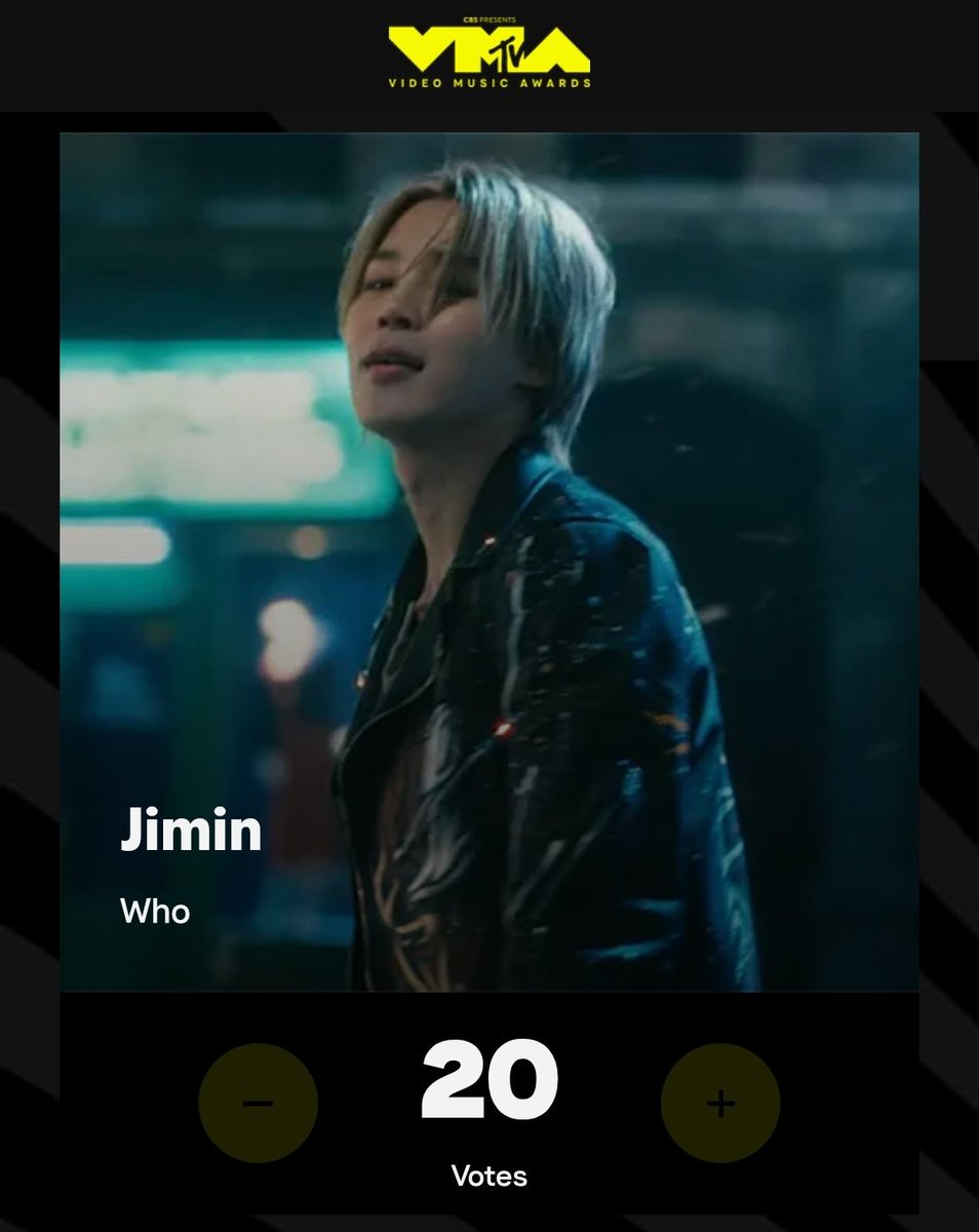 POWER HOUR HAS STARTED! 💪

Cast your votes for Jimin now and double them for #VMAs   !
🗳️ mtv.com/event/vma/vote…

Let's maximize our voting efforts and motivate each other ✨

#VMAsForJimin
#VMAs_Jimin_WHO
VMAS VOTE FOR JIMIN