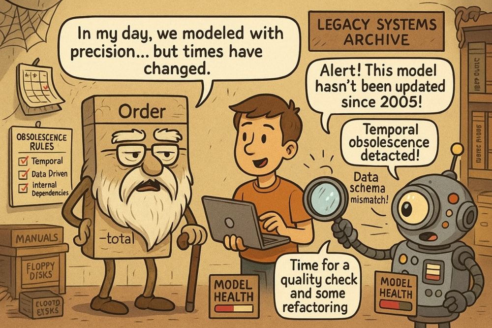 JordiCabot's tweet photo. 1st citation for the paper: "Modeling the obsolescence of models".
Because models, like people, get old.
Read it here ➡️ https://t.co/3MysjHVKqX
We'll be presenting at the #Models25 conference as part of the @sosym_journal first track
#modeling #obsolescence #dsl https://t.co/0Pdq6MfI5n