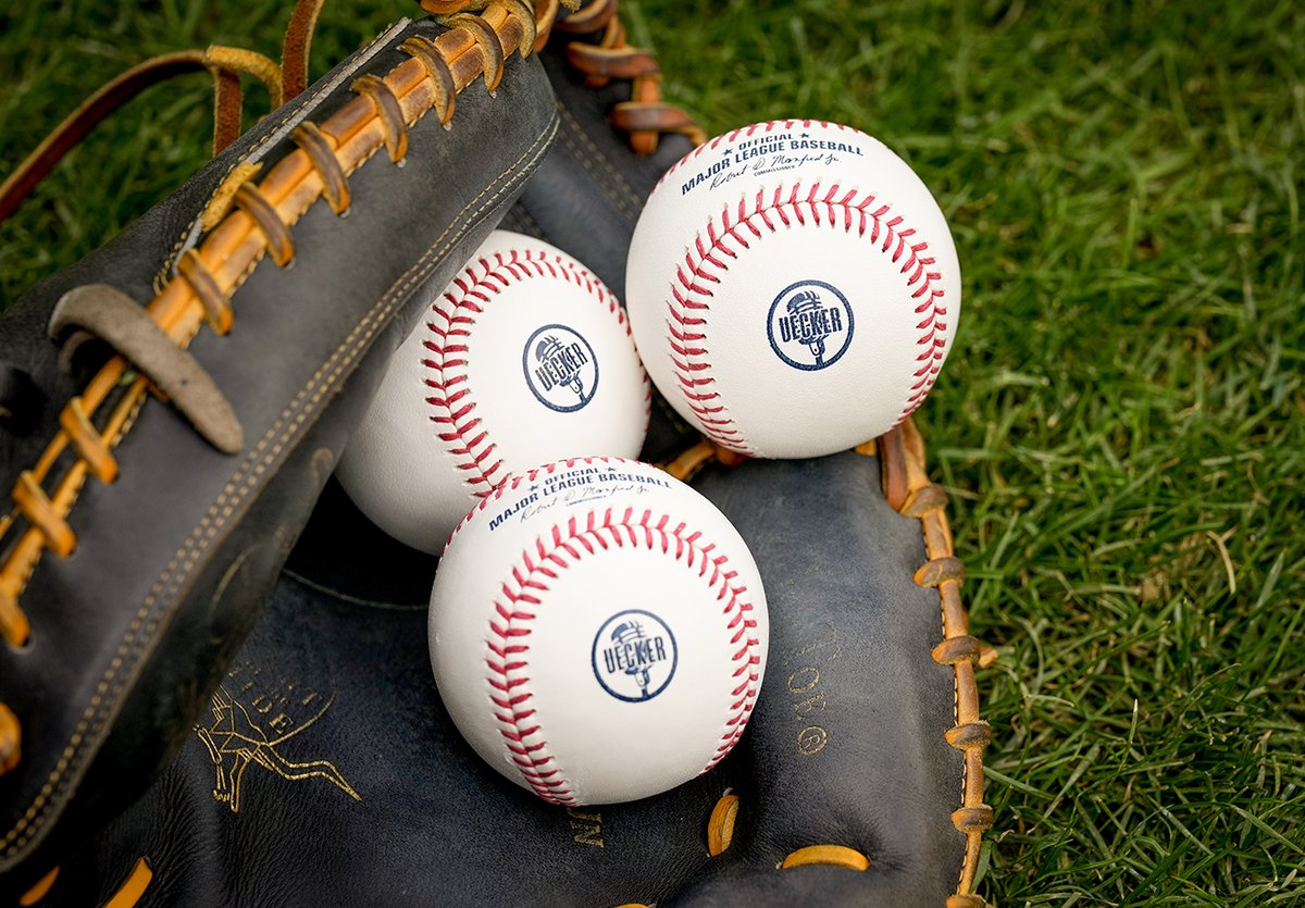 Brewers's tweet photo. Special Bob Uecker baseballs and bases will be used today to commemorate our celebration of Mr. Baseball 🎙️⚾️ https://t.co/ZJp2IuN1HK