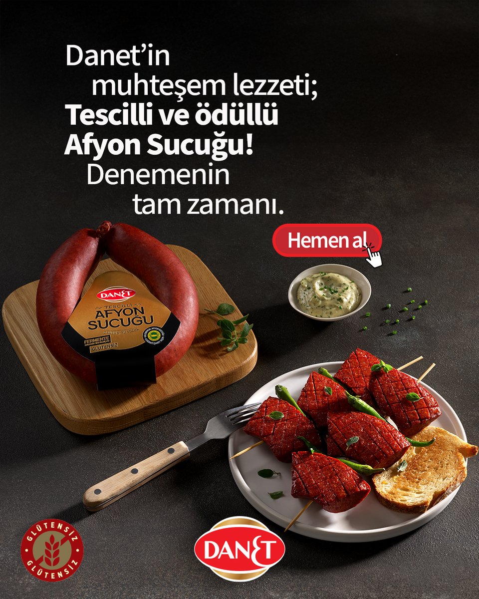 🔥 Danet’in muhteşem lezzeti; tescilli, ödüllü ve glütensiz Afyon sucuğunu denemenin şimdi tam zamanı! Danet Sucuklar online.danet.com.tr de şimdi sizi bekliyor ✨

Güvenle, keyifle, afiyetle

#DANET #DanetSucuk #AfyonSucuğu #TescilliSucuk #ÖdüllüSucuk #TescilliAfyonSucuğu