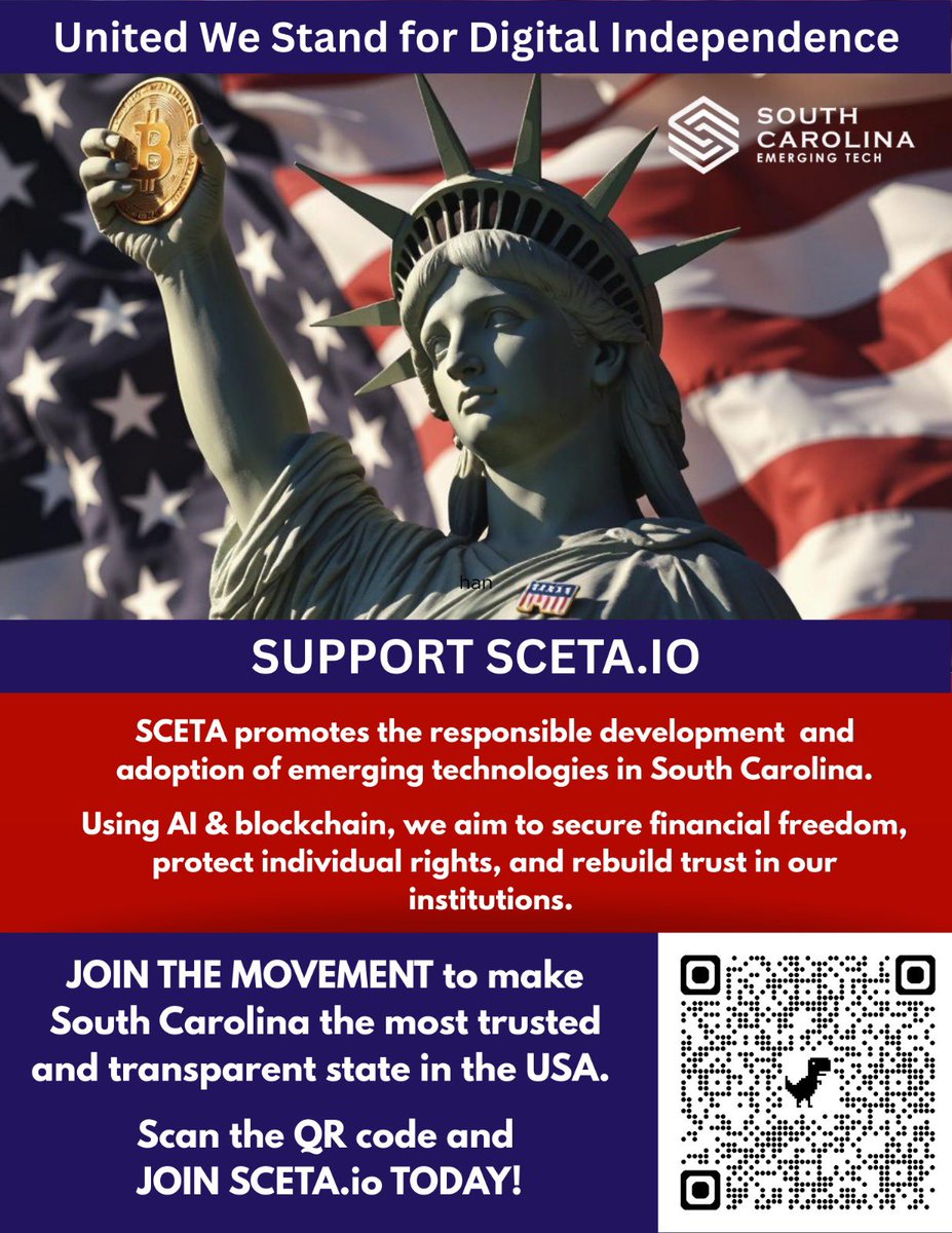 🚨 DIGITAL CAPITAL IS HERE 🚨

The inaugural South Carolina Economic Freedom Forum is right around the corner — produced by @RSmallsRepubs and co-hosted by SCETA.

This isn’t just another policy event. It’s where innovation meets independence. 

At the Forum we’ll tackle the