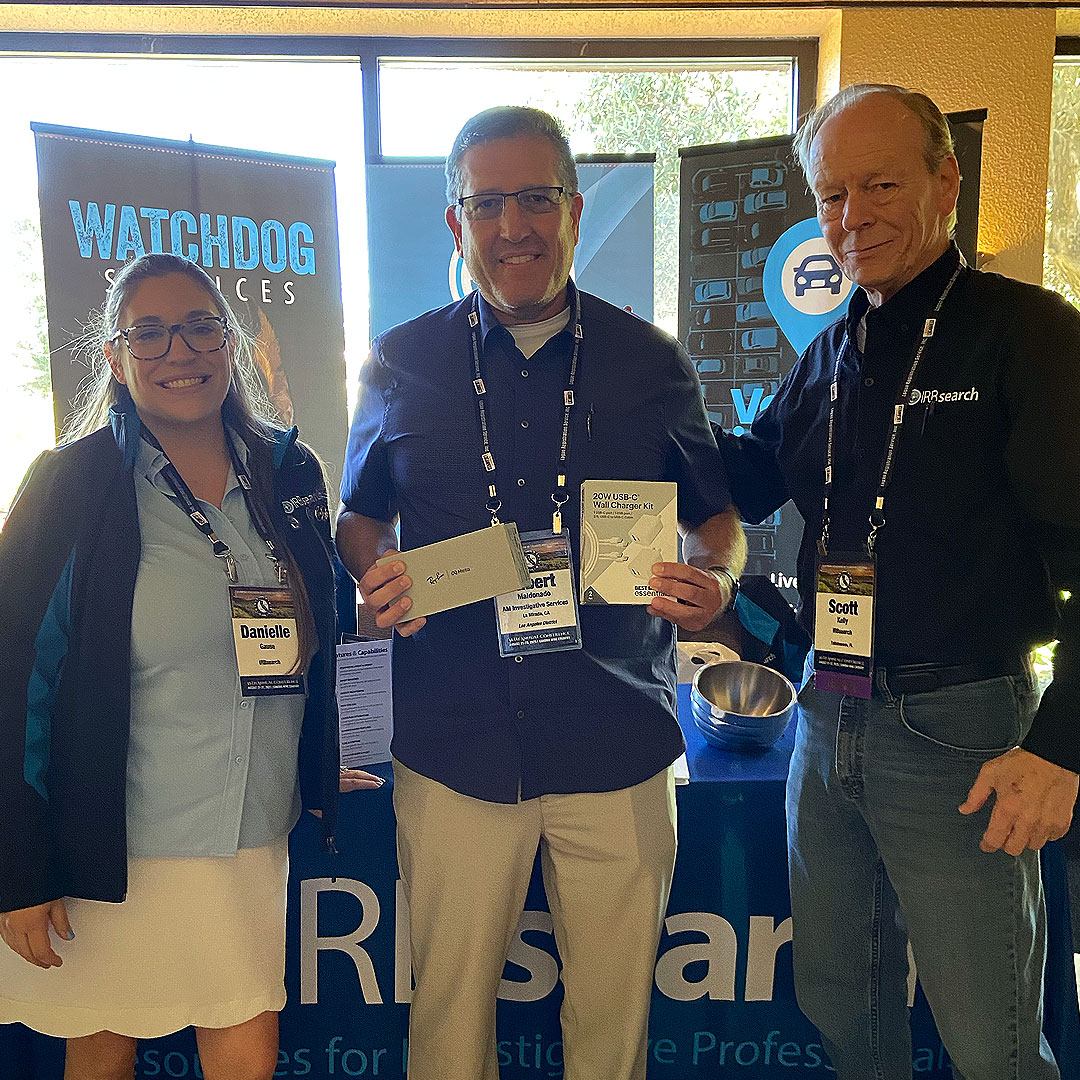Congratulations to Albert Maldonado of AM Investigative Services, winner of IRBsearch’s Ray-Ban Meta Wayfarer Glasses Giveaway at the California Association of Licensed Investigators conference.

#CALI #IRBsearch #InvestigatorConference