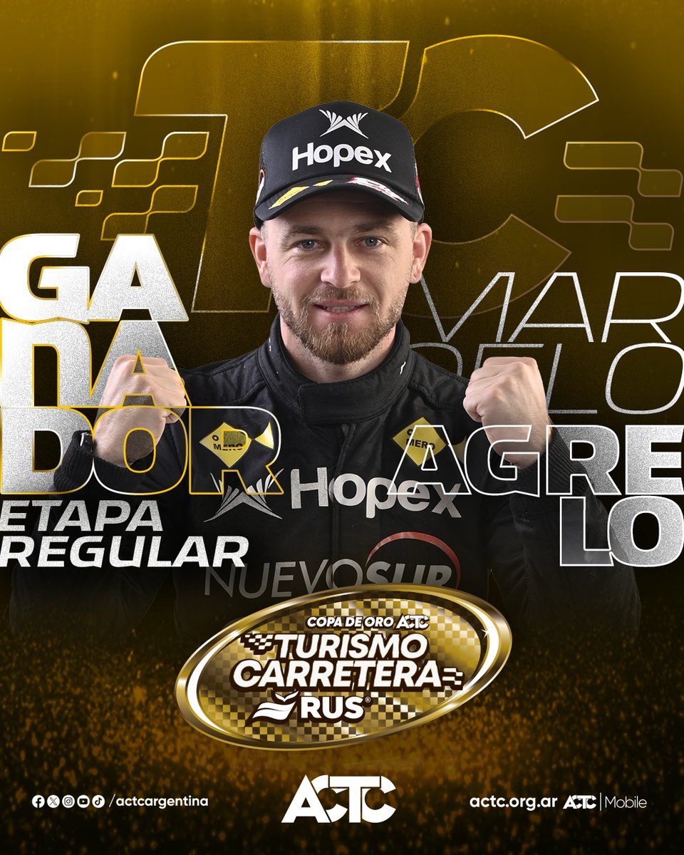 Marcelo Agrelo se queda con la etapa regular del #TC 👏

#ACTC #CopaDeOro