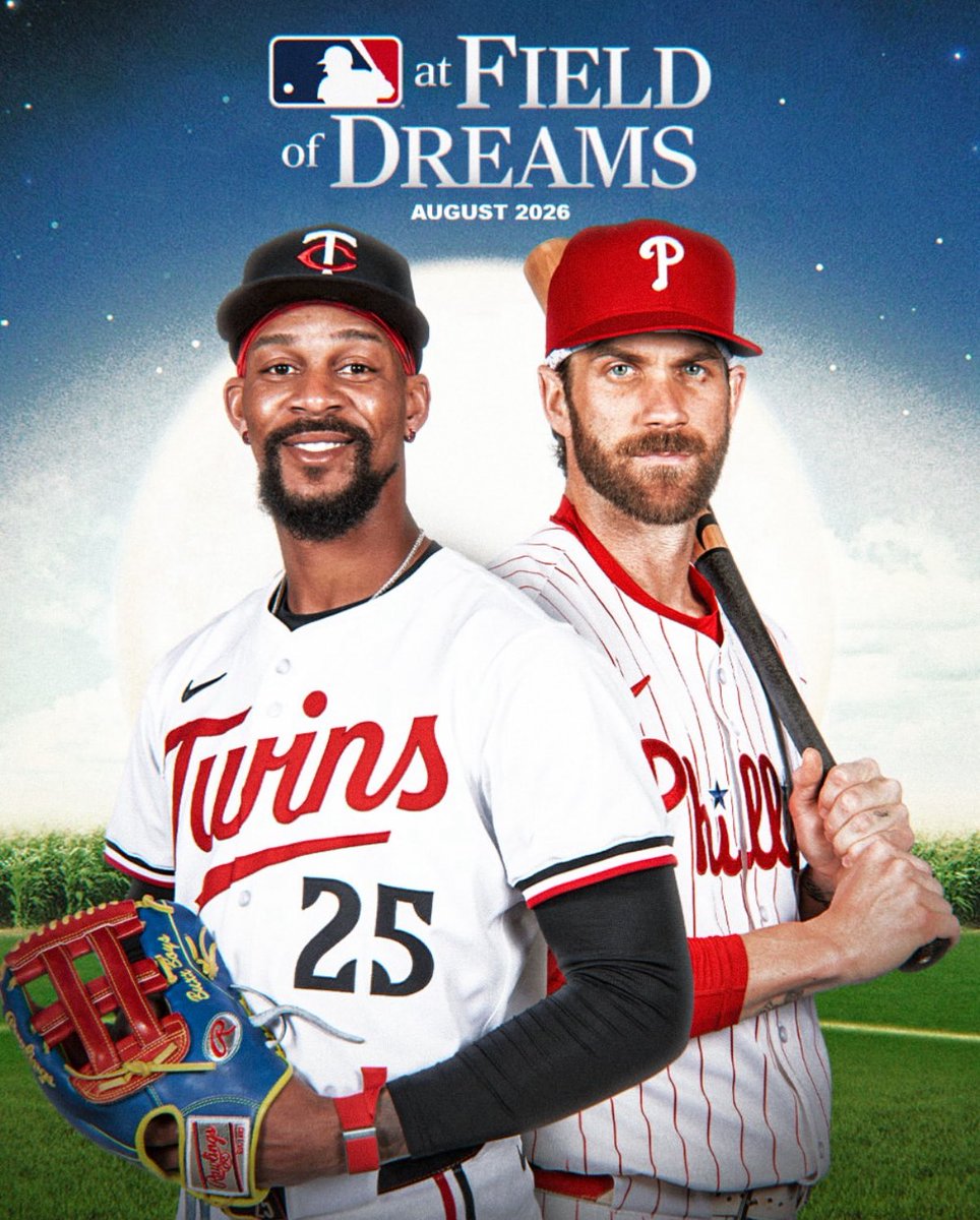 Karl Warner (@karlwarnerpxp) on Twitter photo TWINS PHILLIES FIELD OF DREAMS 2026
What a treat for Twins fans to look forward to next year. Cant wait.
#Minnesota #minnesotatwins TWINS PHILLIES FIELD OF DREAMS 2026
What a treat for Twins fans to look forward to next year. Cant wait.
#Minnesota #minnesotatwins