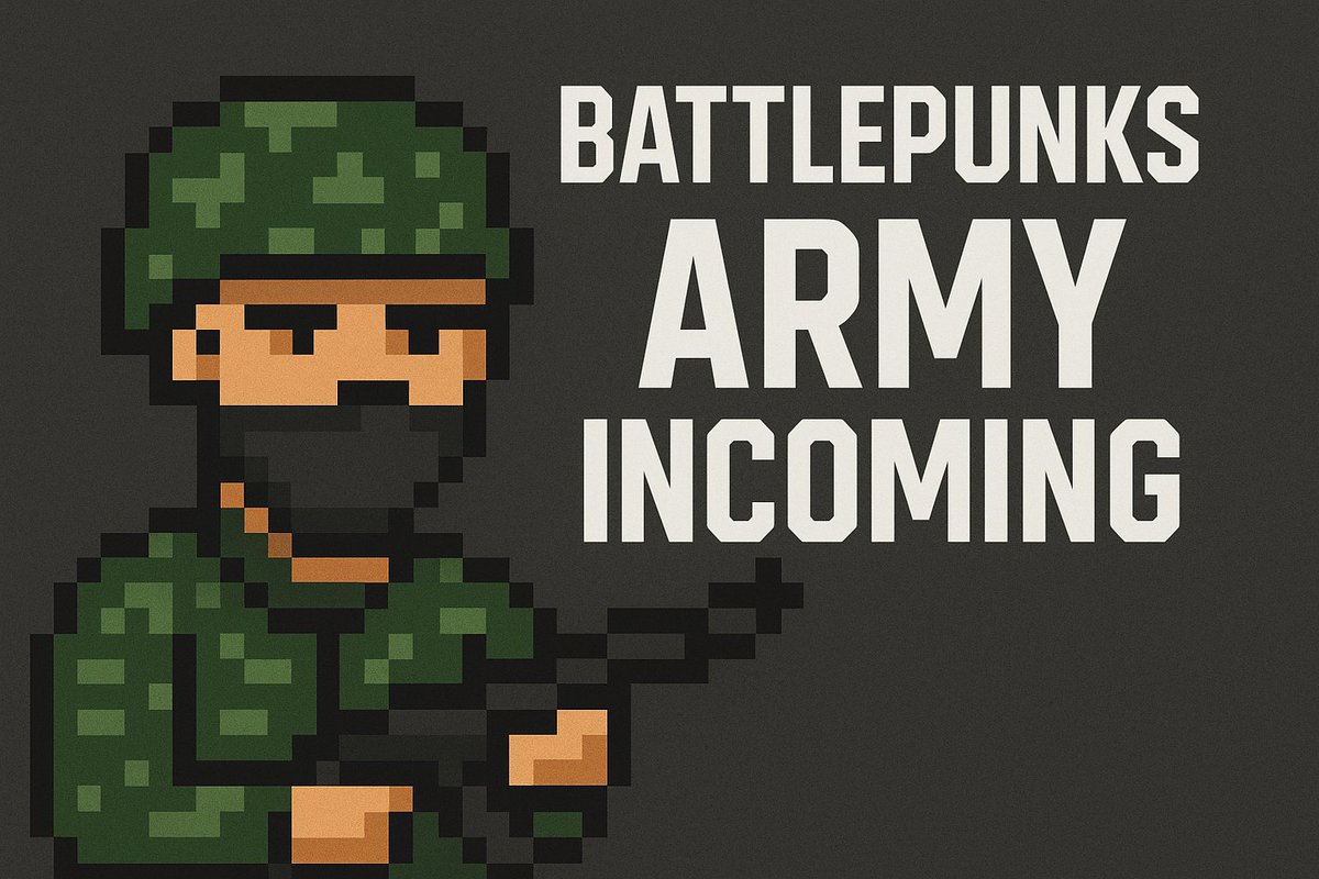 🚀 The army has landed!
Introducing BattlePunks – a rebellious pixel force on Solana ⚔️
Join the decentralized revolution and become part of the Punk Army!
#NFT #SolanaNFT #BattlePunks #CryptoPunks
