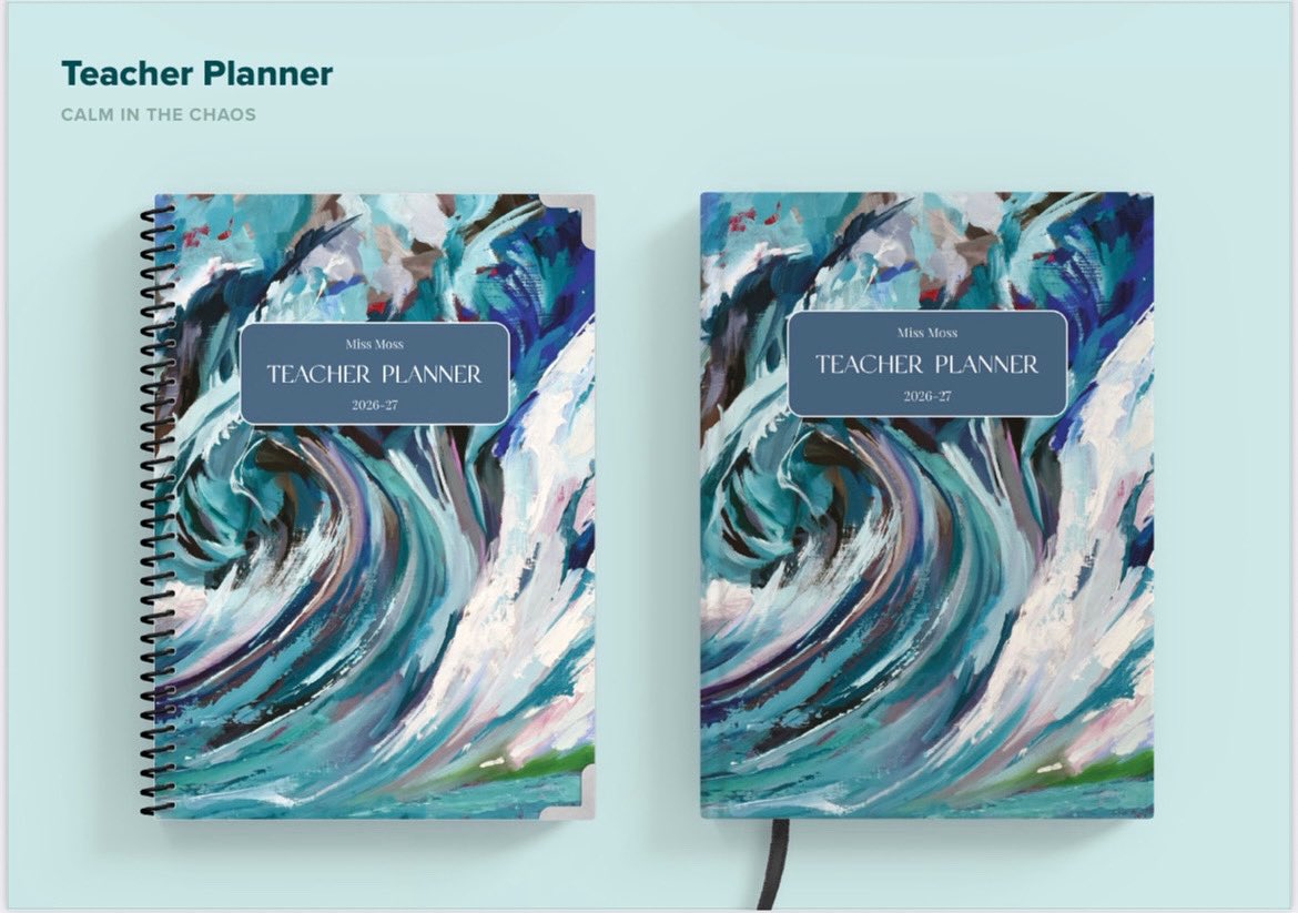 Tidy Think cover reveal 2026-26 ‘Calm in the Chaos’ - available from November 2025 🌊

👩‍🏫

#TeacherPlanner #PlannerCoverReveal #TeacherLife #TeacherOrganization #TeacherStyle #PlannerAddict #BackToSchoolReady #ClassroomOrganization #TeacherInspiration #PlanWithMe