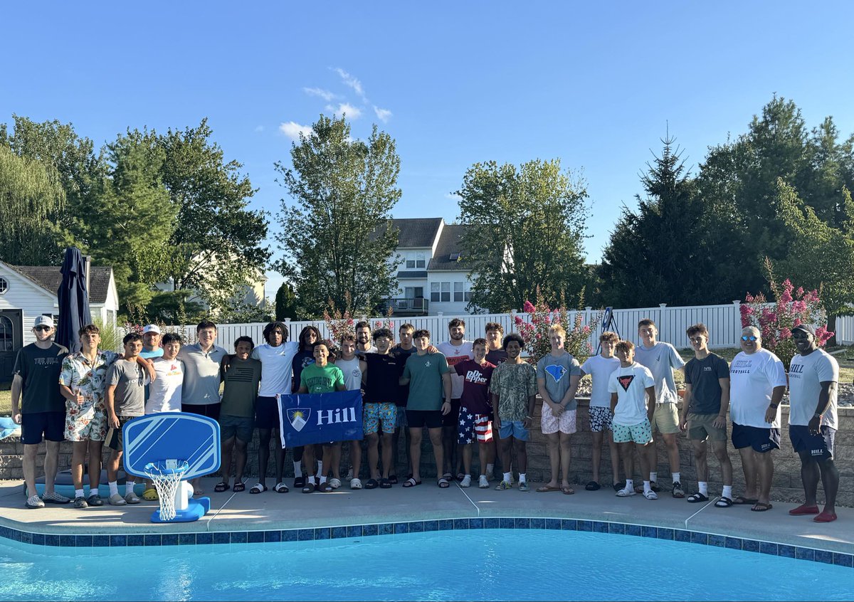 HillFootball's tweet photo. A little R and R for the team. A HUGE thank you to the Tyagi Family for hosting. #TIMETOCLIMB https://t.co/HhFID5ojSx