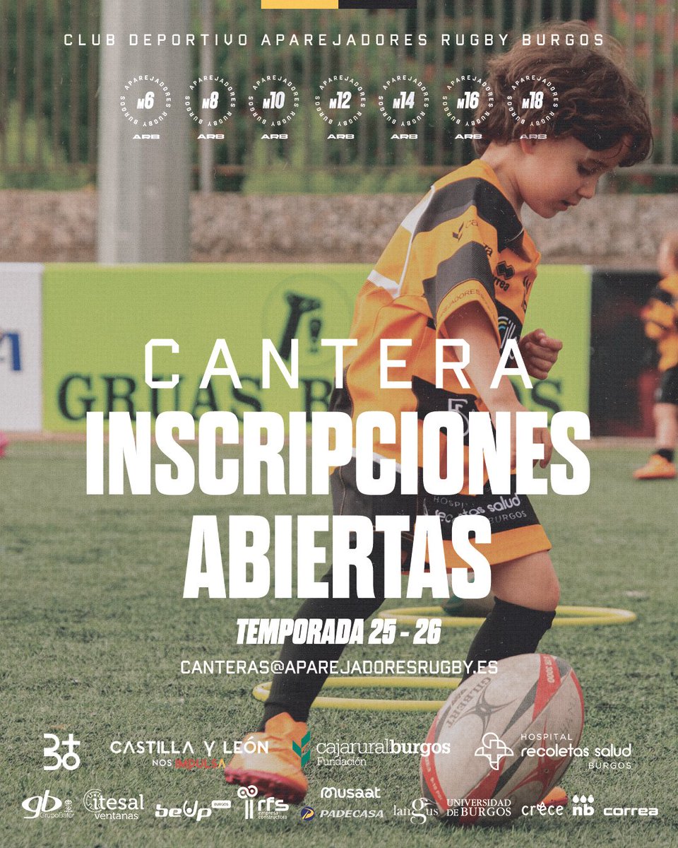 Recoletas Burgos - Caja Rural (@rugbyaparejos) on Twitter photo ๐๐ก๐ฆ๐๐ฅ๐๐ฃ๐๐๐ข๐ก๐๐ฆย ๐๐๐๐๐ฅ๐ง๐๐ฆ!
ยฟTienes hijos o hijas entre 4 y 17 aรฑos? ยฟQuerรฉis formar parte de un equipo? ยกEste es el momento!
Prueba con nosotrosโฆ y si te gusta, quรฉdate!
โน๏ธ Amplรญa informaciรณn โฌ๏ธ
aparejadoresrugby.com/archivos/1972
๐๐ค๐
#EligeRugbyEligeBurgos ๐๐ก๐ฆ๐๐ฅ๐๐ฃ๐๐๐ข๐ก๐๐ฆย ๐๐๐๐๐ฅ๐ง๐๐ฆ!
ยฟTienes hijos o hijas entre 4 y 17 aรฑos? ยฟQuerรฉis formar parte de un equipo? ยกEste es el momento!
Prueba con nosotrosโฆ y si te gusta, quรฉdate!
โน๏ธ Amplรญa informaciรณn โฌ๏ธ
aparejadoresrugby.com/archivos/1972
๐๐ค๐
#EligeRugbyEligeBurgos