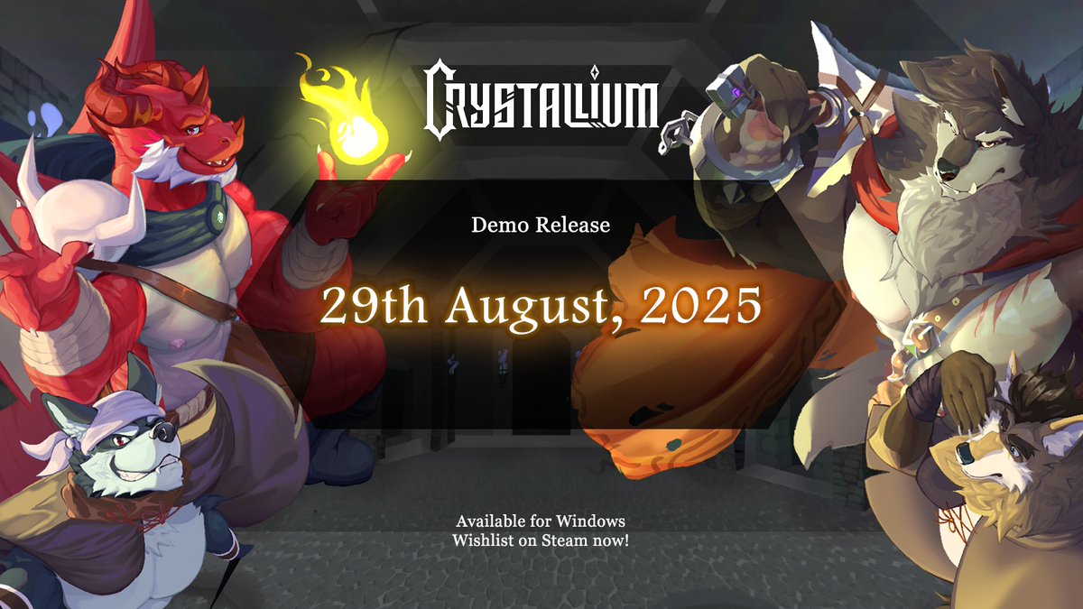 CrystalliumDev's tweet image. Grab your sword, we will be entering the dungeon very soon...

The demo version of #Crystallium will be released on 29th August on Steam!

More details will be revealed as we approach the date. Wishlist the game so you won't miss it!

Wishlist Here👉store.steampowered.com/app/2863980/Cr…