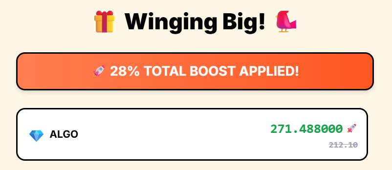 Thanks Niko!! <a href="/phezziesalgo/">PHEZZIES</a> 
Can't wait for the WrestlePhez Arena!

🎉 Just won from a Mystery Box on <a href="/phezziesalgo/">PHEZZIES</a>!

💎 271.488000 ALGO

Join the feather fam at phezzies.com