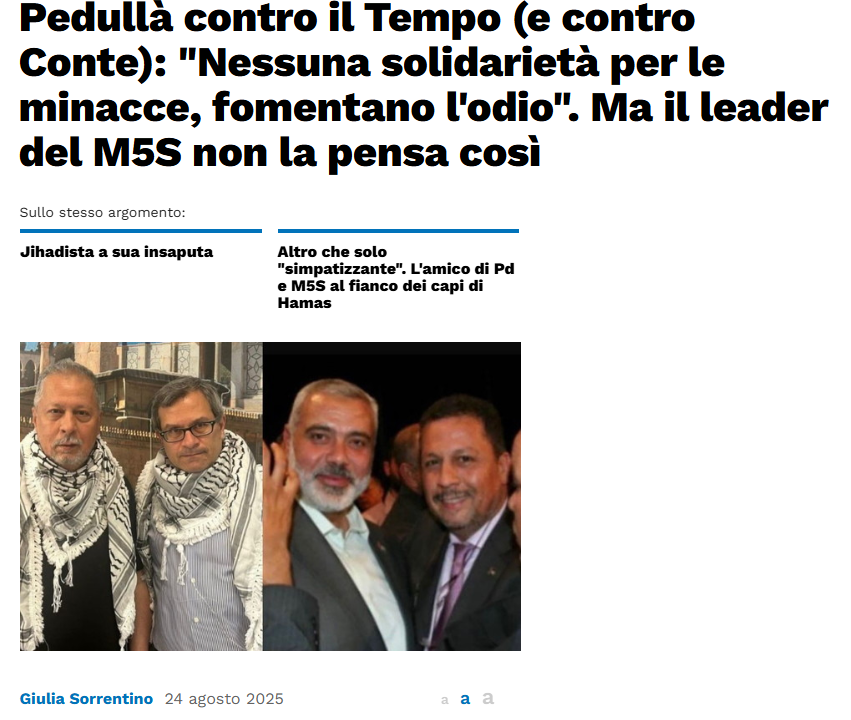 "#Islam e rapporti pericolosi della sinistra".
Ulteriore capitolo dell'importantissima inchiesta condotta da Giulia Sorrentino per il <a href="/tempoweb/">IL TEMPO</a> che mostra le "prove" degli stretti legami di Mohammed #Hannoun, e per questo sanzionato dalle autorità USA, con i vertici di #Hamas  -