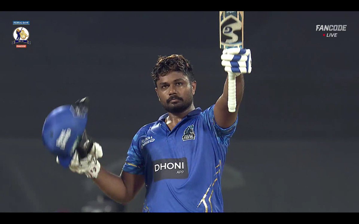 SANJU SAMSON 121 RUNS FROM JUST 51 BALLS WHILE CHASING 237 RUNS IN KCL 🤯

- One of the Craziest Innings ever in T20 History.