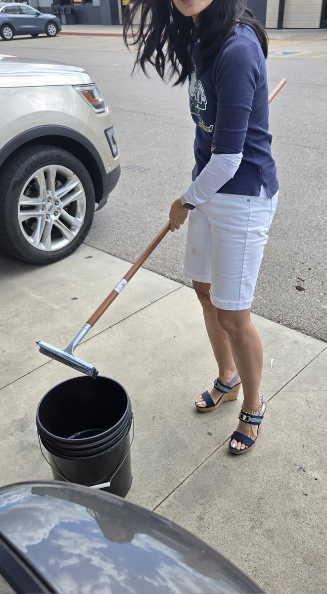 At a gas station... trying to seduce other fillers ... what are you gonna do if u see me? Available on OF today for anything