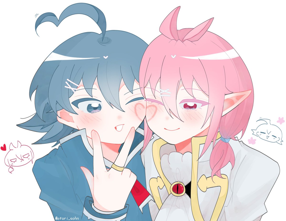 #魔入間 #アズイル 💖💙。 I love them so much😭💞
