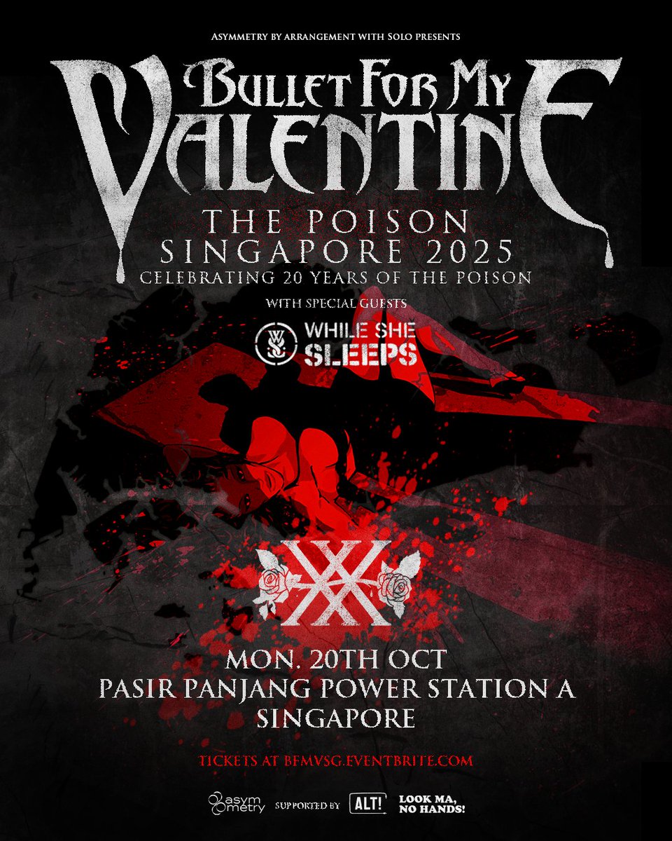 Celebrating 20 years of their iconic album, The Poison, <a href="/bfmvofficial/">BFMV</a> is ready to finally play it live in full for the first time in Singapore on 20 Oct (Public Holiday) at Pasir Panjang Power Station A, with special guests <a href="/whileshesleeps/">WHILE SHE SLEEPS</a>.

🎟️: bfmvsg.eventbrite.com