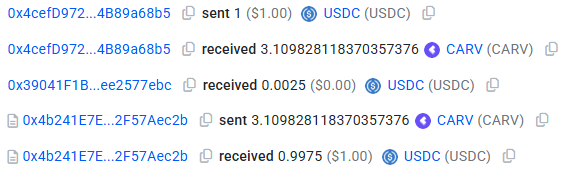 Day 16 of my $CARV #DCA journey -  min. 1$ daily. Today in rabby walet via Base network using 1inch swap:
🔗Links:   
CARV Discord - discord.gg/carvJoin  
CARV account - carv.io

<a href="/yellowpantherx/">yellowpanther 💎</a> <a href="/DelioPaul/">Paul</a> <a href="/Fener1907RvP/">pourin1.play | CARV</a> <a href="/carv_official/">CARV</a>