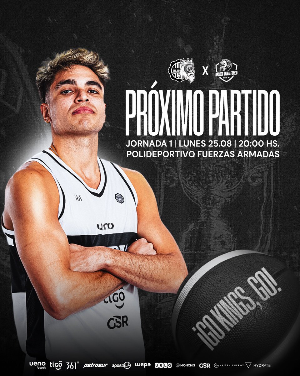 🔜 Próximo partido:

Inicia la defensa de la corona.

Vuelve a la acción el campeón del Básquet Paraguayo.

#Go𝐊𝐈𝐍𝐆𝐒 👑

#SoyDelOlimpia ⚪️⚫️⚪️