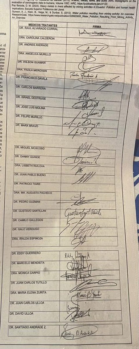 El personal médico especialista del Hospital de SOLCA-Cuenca emitió un pronunciamiento dirigido a la ciudadanía y autoridades en el que advierte sobre los graves riesgos para la salud derivados de la minería y la contaminación del agua con metales pesados como arsénico, cadmio,