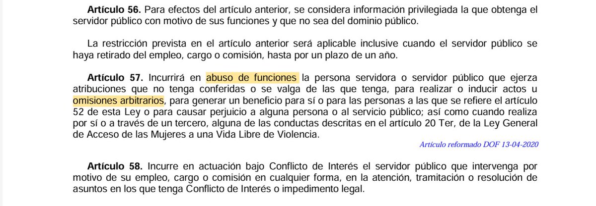 En verdad que la figura de "abuso de funciones", como falta administrativa grave, se ha vuelto el cajón de sastre de las acusaciones contra personas servidoras públicas.

Si bien el tipo es, en principio, razonable, la forma en que usan lo de "omitir arbitrariamente", no lo es.