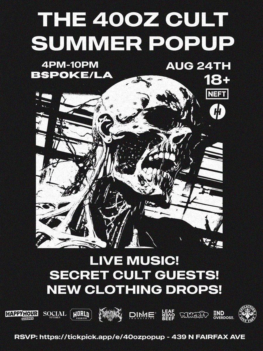 TODAY IS THE DAY! SEE YALL ON FAIRFAX- PREPARE FOR THE CULT GATHERING 🩸