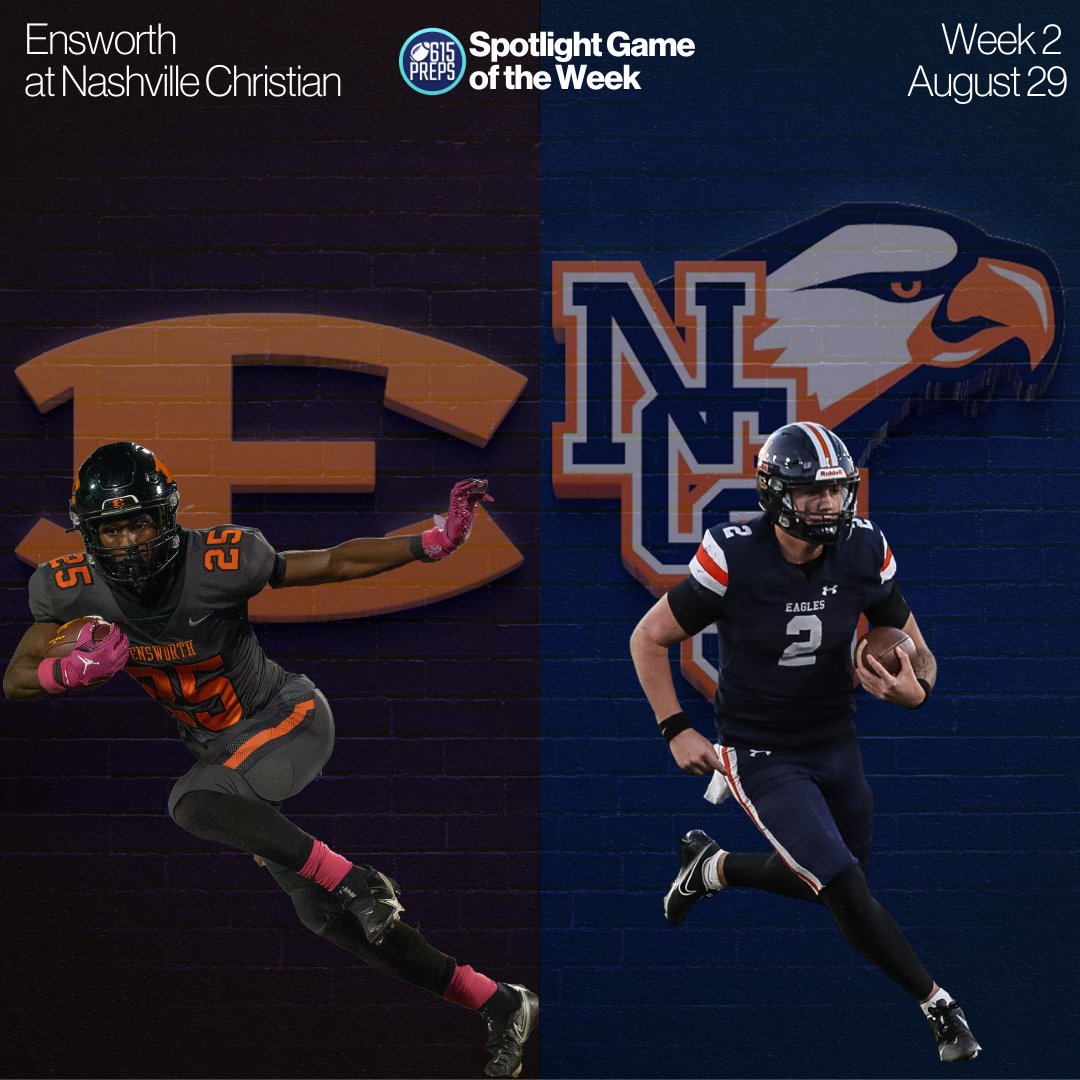 615 Preps (@615preps) on Twitter photo Week 2's Spotlight Game takes us to West Nashville where Ensworth and Nashville Christian will tangle. Week 2's Spotlight Game takes us to West Nashville where Ensworth and Nashville Christian will tangle.