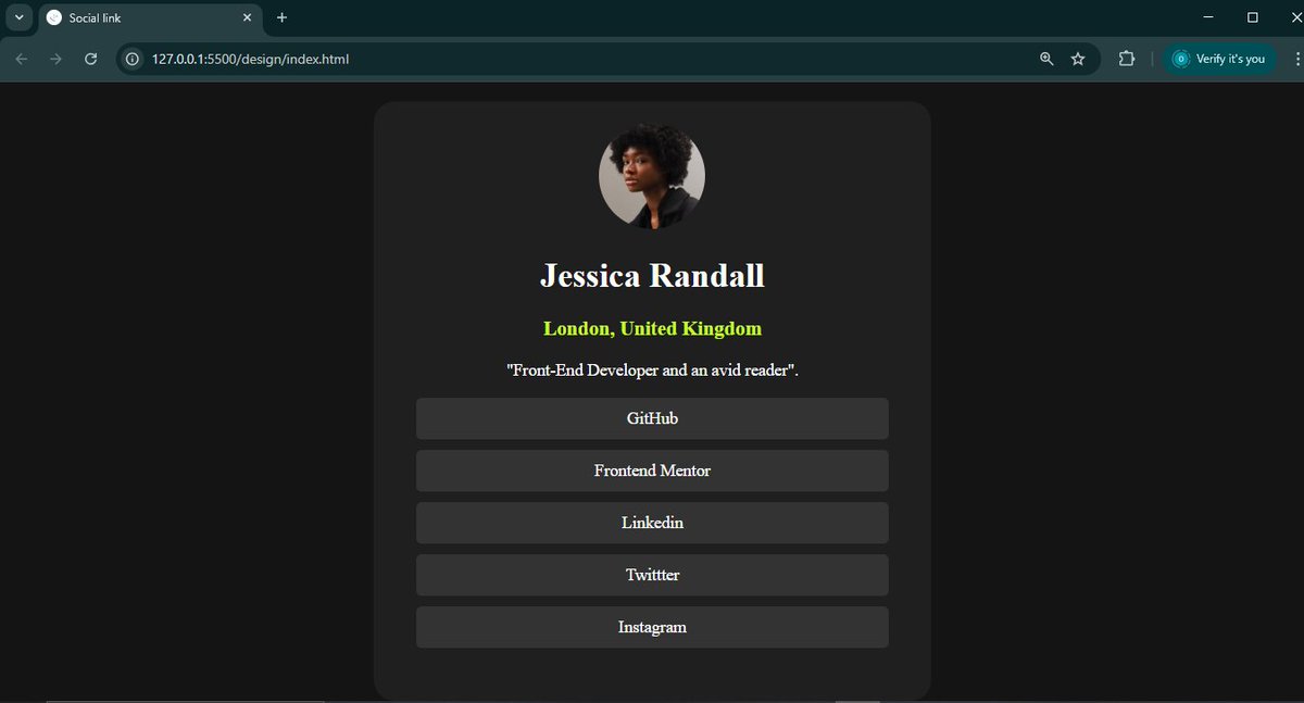 Mystery_tov's tweet image. Good day fams ❤..

It has been a while I posted. Well I have not relented, here is the challenge I did during the week. Got it from frontend mentor frontendmentor.io/challenges/soc…. Looking forward for your reviews and complements 😊🤔

#100_days_of_code
