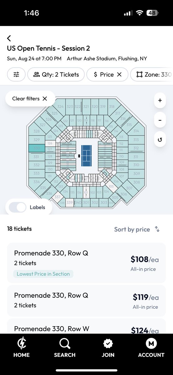 Scott Friedman ๐๏ธ (@scottfriedman3) on Twitter photo Great value <a href="/usopen/">US Open Tennis</a> for session 2 tonight to see <a href="/DjokerNole/">Novak Djokovic</a> take on a talented <a href="/atptour/">ATP Tour</a> youngster Learner Tien.
โน๏ธ <a href="/joinseatclub/">@joinseatclub</a> Great value <a href="/usopen/">US Open Tennis</a> for session 2 tonight to see <a href="/DjokerNole/">Novak Djokovic</a> take on a talented <a href="/atptour/">ATP Tour</a> youngster Learner Tien.
โน๏ธ <a href="/joinseatclub/">@joinseatclub</a>