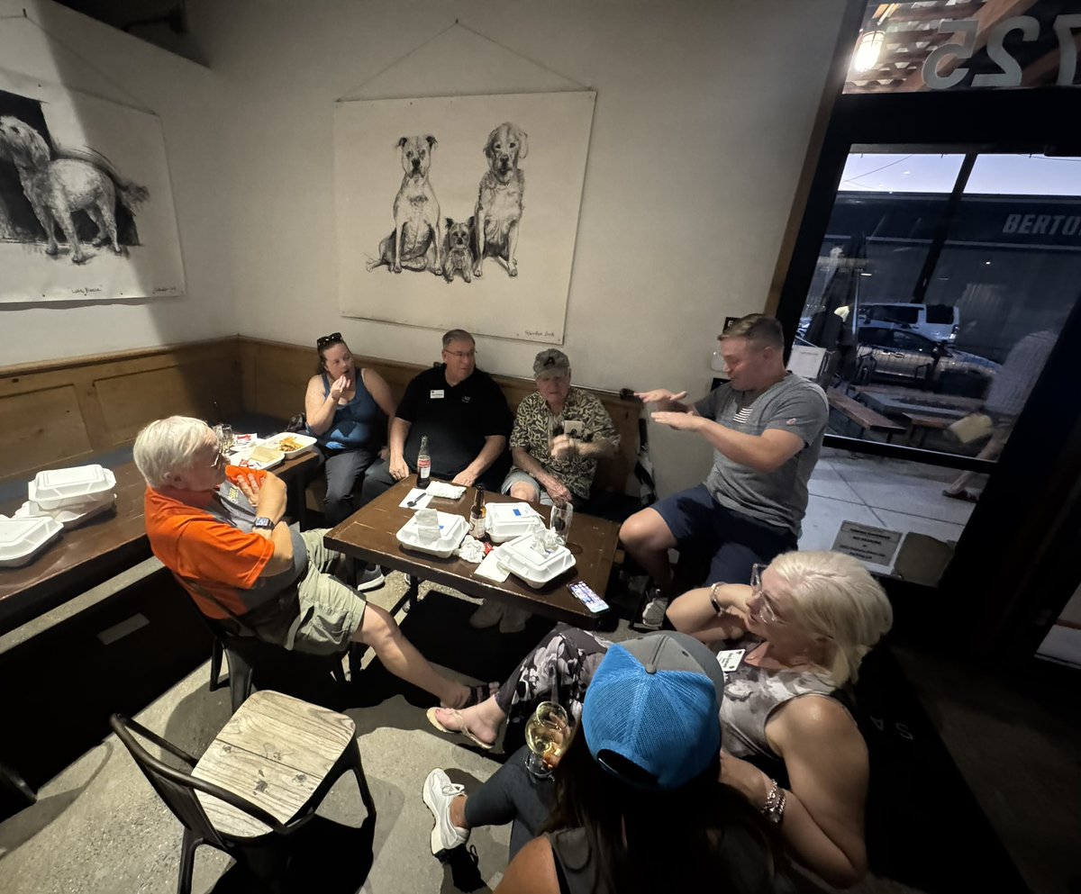 Pics from Thursday’s All-Academy Happy Hour at SacYard Community Tap House. West Point, Navy, Air Force, &amp; Coast Guard were represented 
Old Grads there: 
- Hall ‘63
- Logan  ‘76 &amp; Bonnie
- DePiazza ‘78 &amp; Jannel Gurnsey
- Gates ‘81 &amp;Ann Grottveit
- Wright  ‘96 &amp; Cari
#griphands