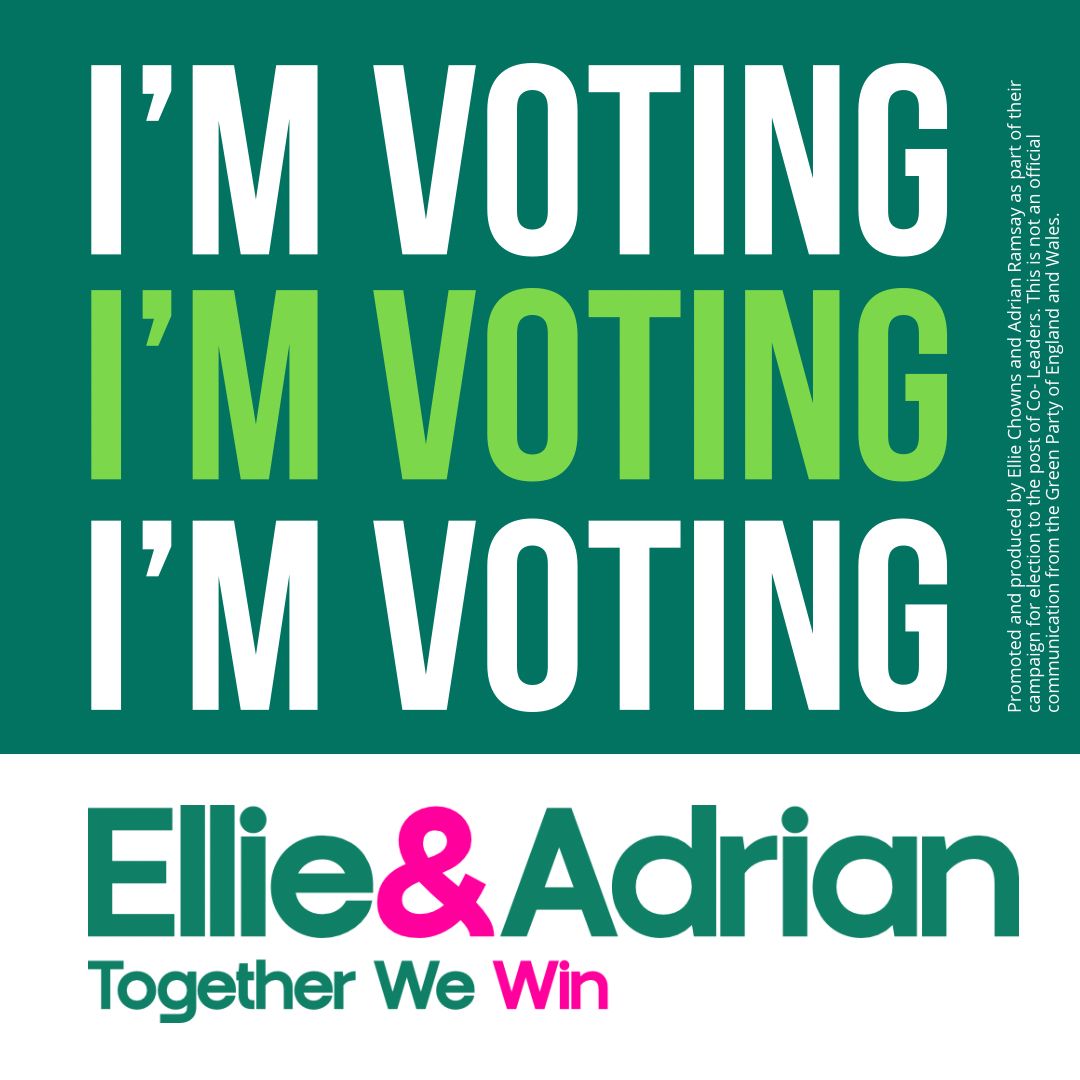 ✅  I've voted-  have you?
 💚 Don't forget to vote in the Green Party leadership elections
🗓 Just a few days to go!!!