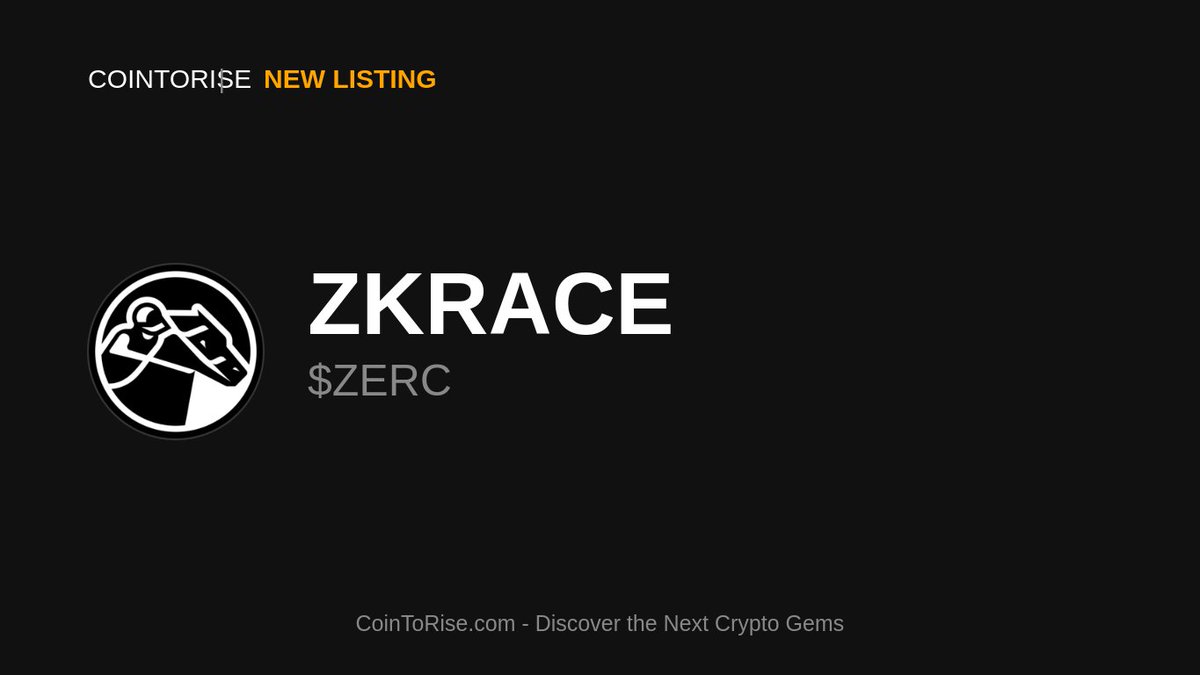 cointorise's tweet image. 🚨 NEW GEM ALERT 💎

@zk_Race $ZERC has joined CoinToRise! 🎉

⚡ Ethereum

💫 Project Highlights:
🧩 Active Development
🌍 Community Driven
📈 Growth Potential

🔍 Explore: cointorise.com/coin/zk-race-0…

#NewGem #ZERC #CoinToRise #Ethereum