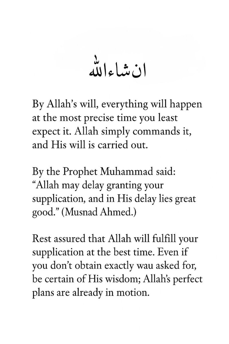 Alquranconnect's tweet photo. Insha’Allah, everything will happen at the right time. https://t.co/ZQOr1DGGsj