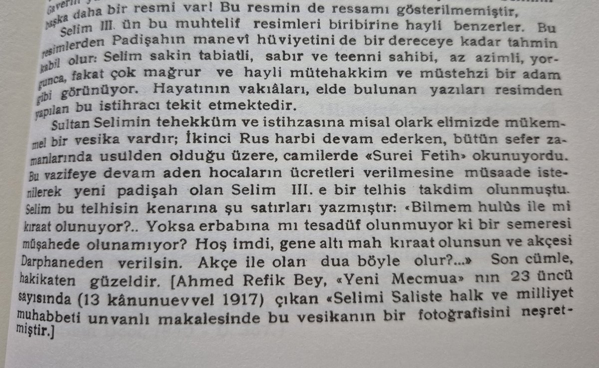 Yusuf Akçura'nın III. Selim tahlili... Hepimizin tarih derslerinden bildiği en azından tahmin edebileceği hususları çok güzel dile getirmiş. Kendisi Osmanlı devletinin son dönemlerini yazmaya koyulmuşken ani vefatıyla bu projesi yarım kalmış ve ancak Kabakçı Mustafa isyanına