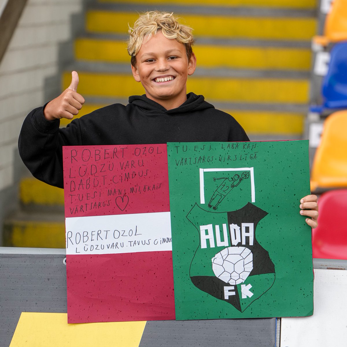 🙂 Roberta Ozola (<a href="/fkauda/">FK AUDA</a> ) lielākais fans! 

📸: Kristians Putniņš