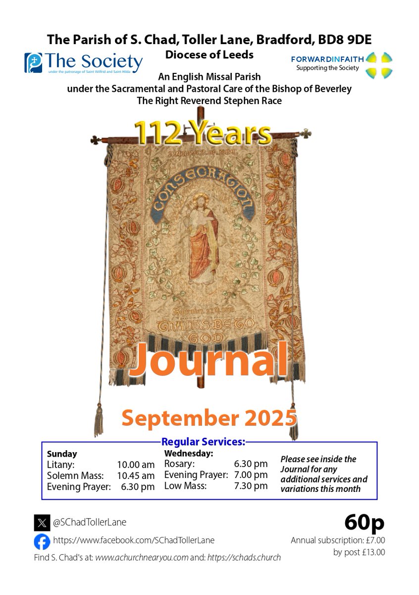 Emmerson Walgrove (@ewwalgrove) on Twitter photo The Parish of <a href="/SChadTollerLane/">S. Chad, Toller Lane, Bradford</a>, Bradford, Journal for September 2025, is out and can be viewed and downloaded at: bit.ly/SChads-Septemb…
Seven Whole Days Devotional for September 2025, can be viewed and downloaded at: bit.ly/Seven-Whole-Da… <a href="/toby_howarth/">Toby Howarth</a> <a href="/AndyJolley1/">Andy Jolley</a> The Parish of <a href="/SChadTollerLane/">S. Chad, Toller Lane, Bradford</a>, Bradford, Journal for September 2025, is out and can be viewed and downloaded at: bit.ly/SChads-Septemb…
Seven Whole Days Devotional for September 2025, can be viewed and downloaded at: bit.ly/Seven-Whole-Da… <a href="/toby_howarth/">Toby Howarth</a> <a href="/AndyJolley1/">Andy Jolley</a>