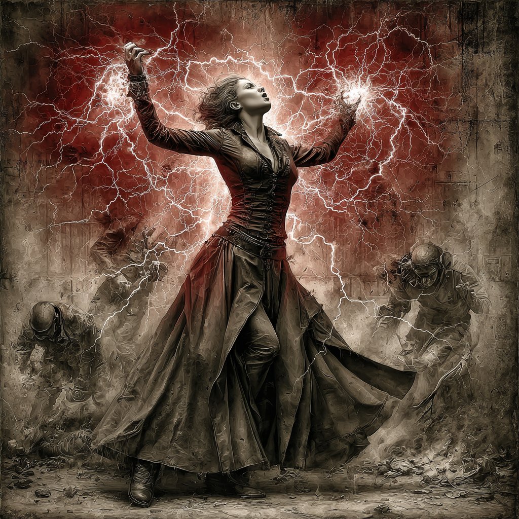 Today's Daily Theme is: geomagnetic storm  on #midjourney 
#CzechAIArtists #AI #Midjourney #Aiartcommunity #AIart
Magnetized Goddess II.