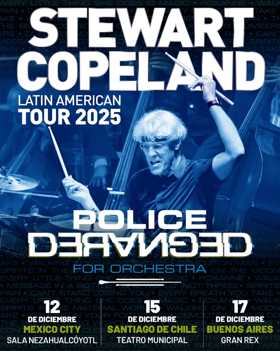 🇦🇷🇲🇽🇨🇱 South America — get ready! 
This December I’m coming for you with Police Deranged for Orchestra. A wild ride through the classics, carved up in symphonic style. See you there!
Tickets in the link in bio