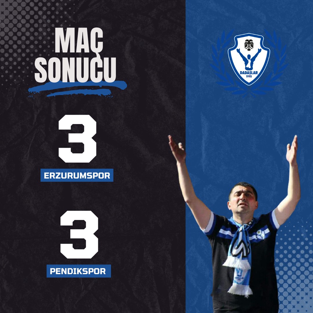 Maç sonucu:
Erzurumspor 3-3 Pendikspor 

#Erzurumspor #DadaşlarGrubu #Zaferİçin