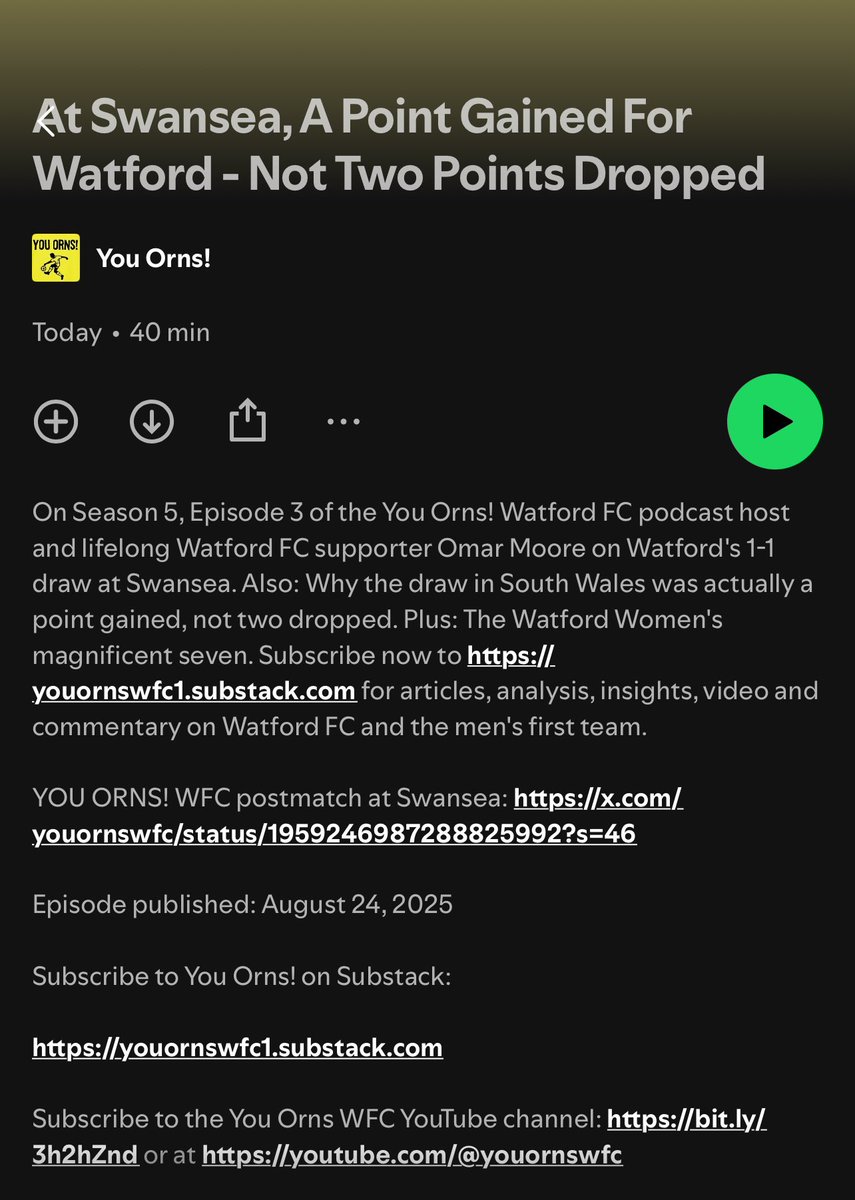 YouOrnsWFC's tweet photo. ππ€π YOU ORNS! Watford FC podcast on #Spotify:
https://t.co/SNh1j1ulxQ
#WatfordFC #Swans #SWAWAT https://t.co/nBXOT81CDp