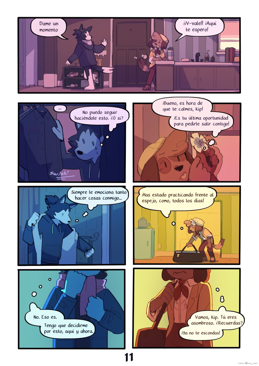 Puppy love (Amor canino) 💚💛 por <a href="/doginacafe/">chervil</a> 

Páginas 8 a 12 🧵

#furry #DuncanAndEddie #comic #puppylove #furrycomic