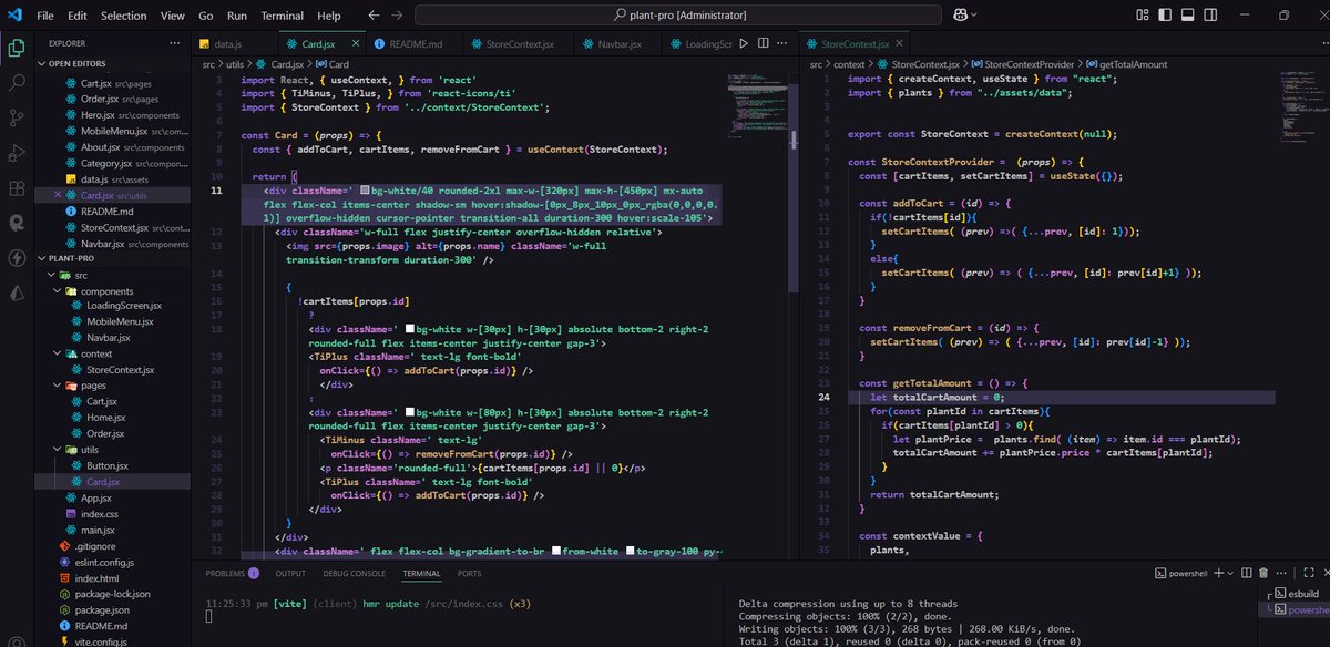 rathlikestocode's tweet image. Day 16 of #100DaysOfCode 

DSA
✓ 2 sum, 3sum, 4sum
✓ Koko eating Banana
✓ Bucket fill

Completed Plant Express (My idea 🤣)
✓ Routing
✓ Cart Functionality
✓ Filter by category
✓ Authentication
✓ Loading Screen
#javascript #LeetCode #coding