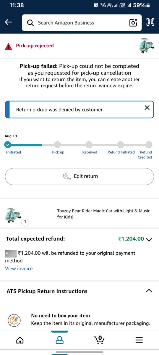 Dear <a href="/amazonIN/">Amazon India</a> no one is come defective product pick up product is defective but no more support in Amazon <a href="/narendramodi/">Narendra Modi</a> <a href="/Cyberdost/">CyberDost I4C</a>