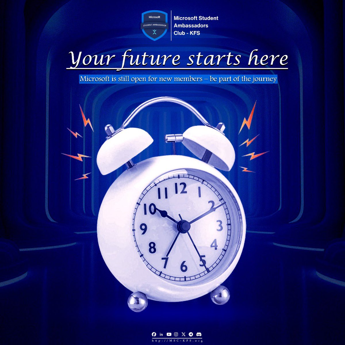 Bring your ideas to life and inspire others.
It’s your chance to join our Media Department this season.
           Join Our Team

Apply now :
forms.office.com/e/0DaKirU1Ws

Stay connected: 
MSC-KFS.org
#MSCKFS #MicrosoftStudentAmbassadors #JoinOurTeam #MediaDepartment