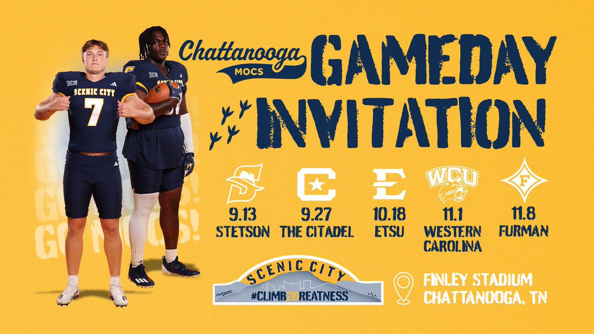 Thank you <a href="/GoMocsFB/">Chattanooga Football</a> for the Gameday Invite !

<a href="/AndrewBementUTC/">Andrew Bement</a> <a href="/CoachRustyW/">Rusty Wright</a> <a href="/coachjpizzo/">Joe Pizzo</a> <a href="/CoachMYeager/">Mike Yeager</a> <a href="/CoachBlockKnox1/">Coach DJ Knox</a> <a href="/CoachKenLucky/">Kenny Lucky</a> <a href="/CoachJ_Miller97/">Julian Miller </a> <a href="/CoachKevinRevis/">Kevin Revis</a> <a href="/zeb_speir/">Zeb Speir</a> <a href="/Coach_Sprad/">Ricky Spradling</a> <a href="/CoachWykle/">Romeo Wykle</a> <a href="/rayodaffer/">Ray Lewis O'Daffer</a>