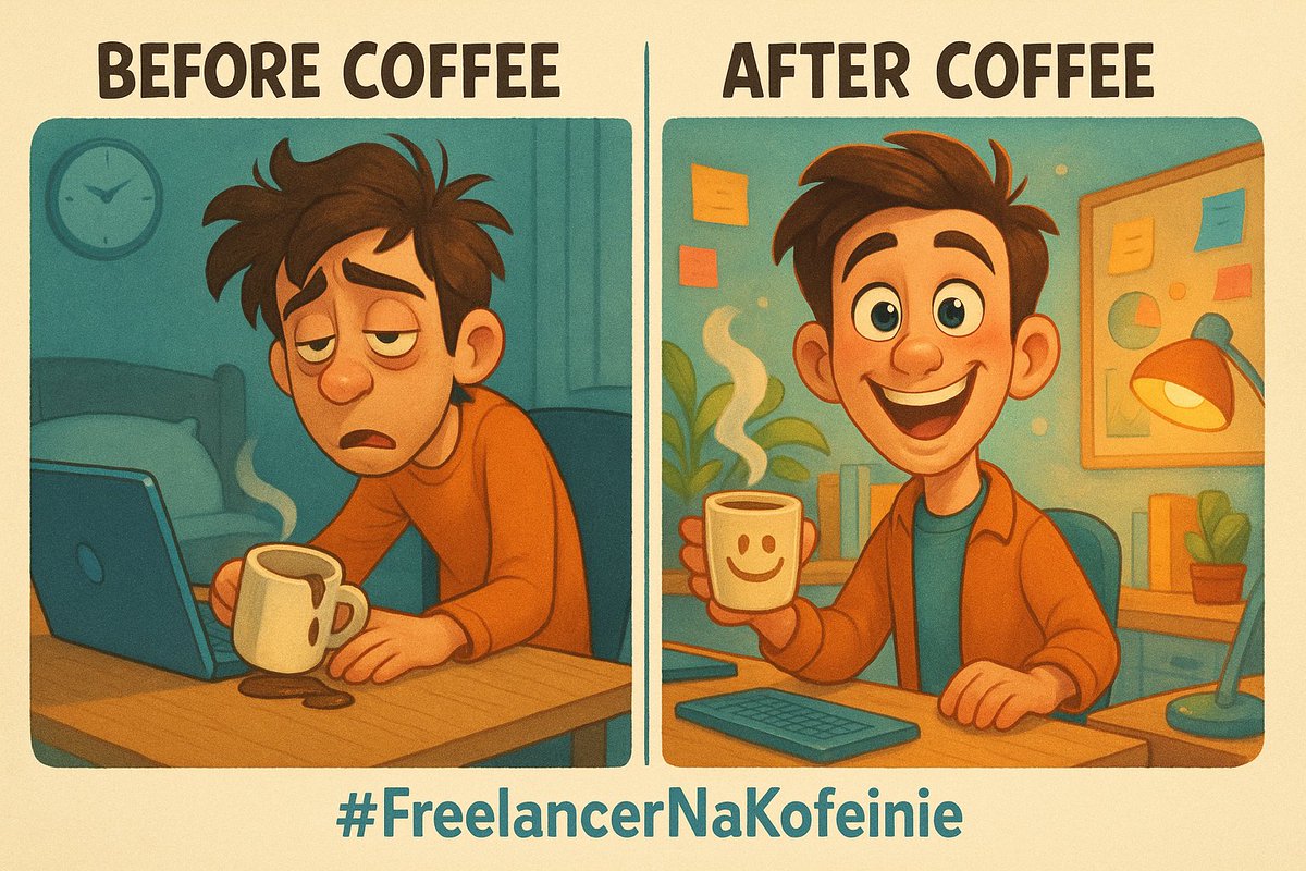 crouchingtomcat's tweet photo. Przed kawą: To tylko kolejna niedziela.
Po kawie: Mam kawę, odwagę i chęć do działania. 😉
#freelancer #FreelancerNaKofeinie #BeforeCoffee #AfterCoffee #Pixar #ToyStory https://t.co/V9Og6Qc0uc